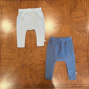Set of Two Baby Haram pants in Blue and light sage green